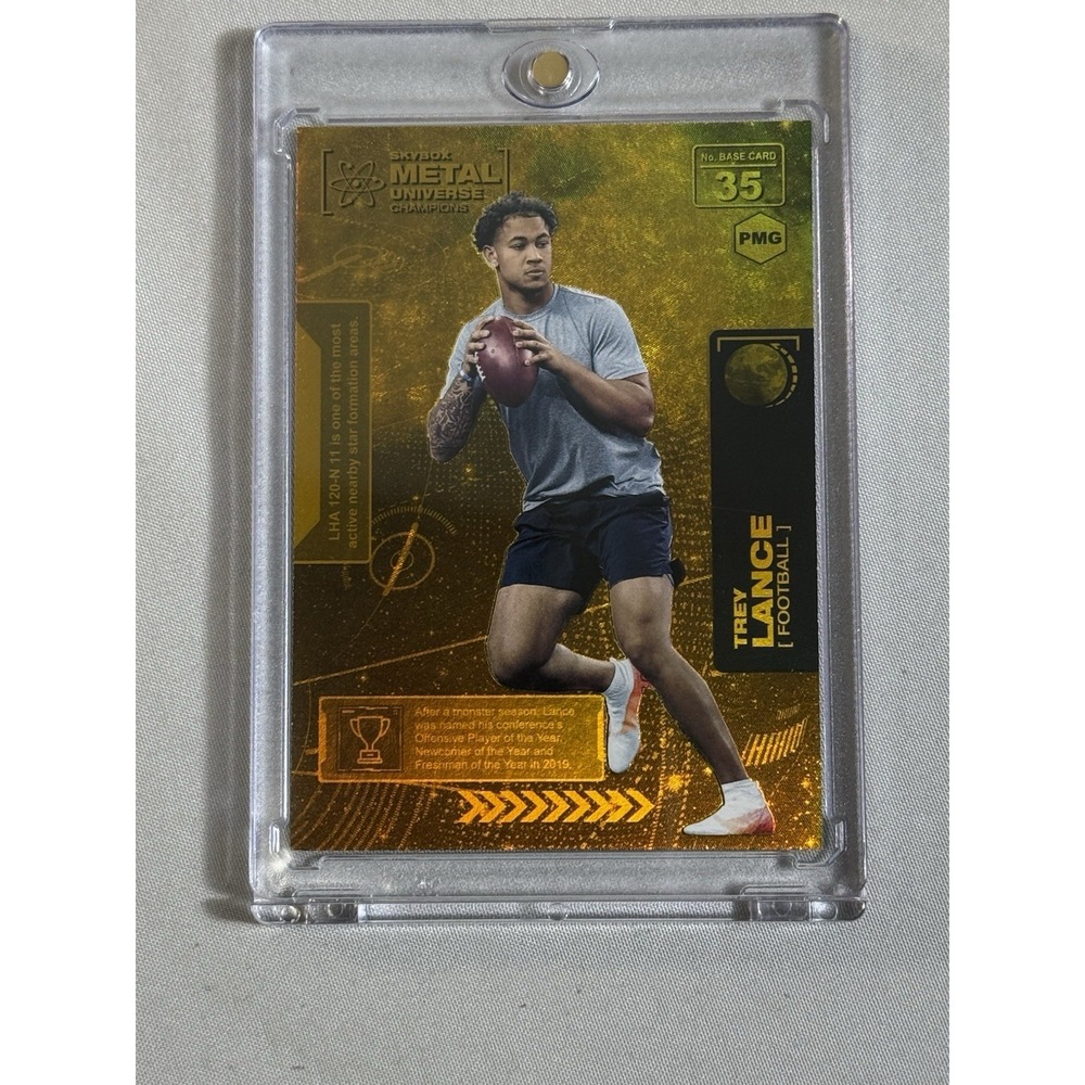 2021 SkyBox Metal Universe Trey Lance PMG Orange 13/100